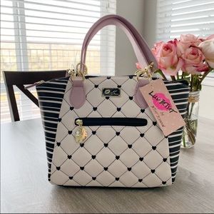 Betsey Johnson Quilted Heart Crossbody Satchel